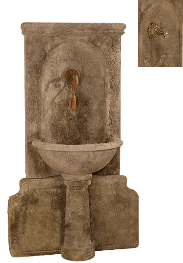 Imperia Antica Wall Outdoor Cast Stone Garden Fountain For Spout Fountain Tuscan
